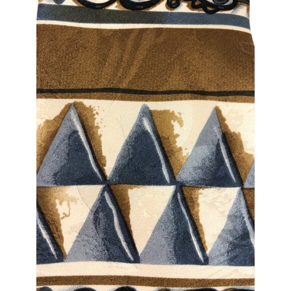 Courthouse Square 100% Silk Mens Geometric Multicolor Tie Necktie Gray Brown - Picture 2 of 7